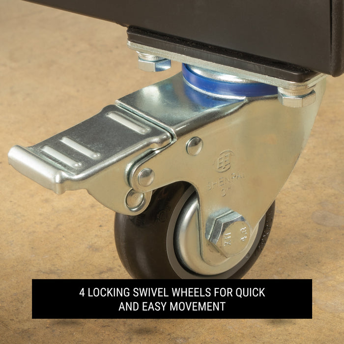 XMARK Commercial Bumper Plate Tree on Castors with Dual Bar Holders
