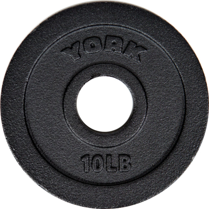 York 2" Cast Iron Olympic Weight Plate - Black