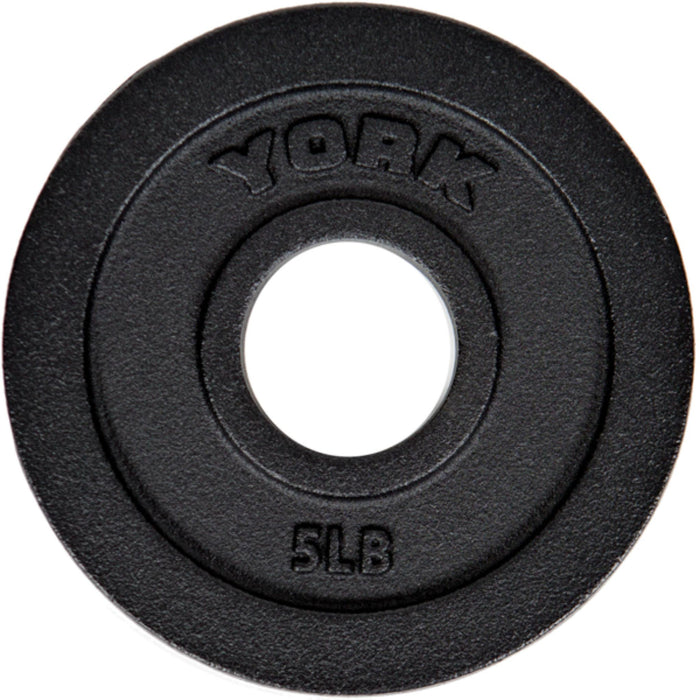 York 2" Cast Iron Olympic Weight Plate - Black