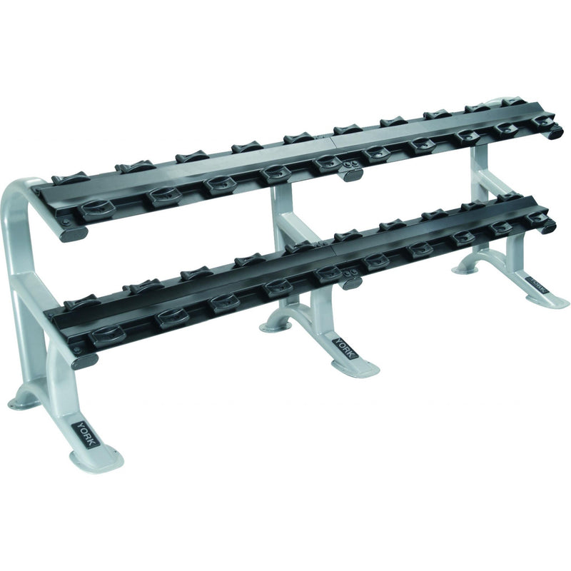 York Barbell 2 Tier ETS Saddle Rack for Pro Style Dumbbells (10 pairs)