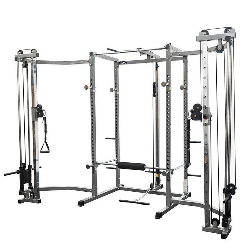 Compact 2x2 Power Rack w/ Lat Pull Station