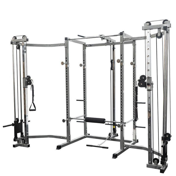 Compact 2x2 Power Rack w/ Lat Pull Station