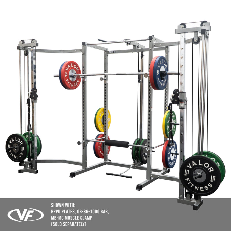 Compact 2x2 Power Rack w/ Lat Pull Station