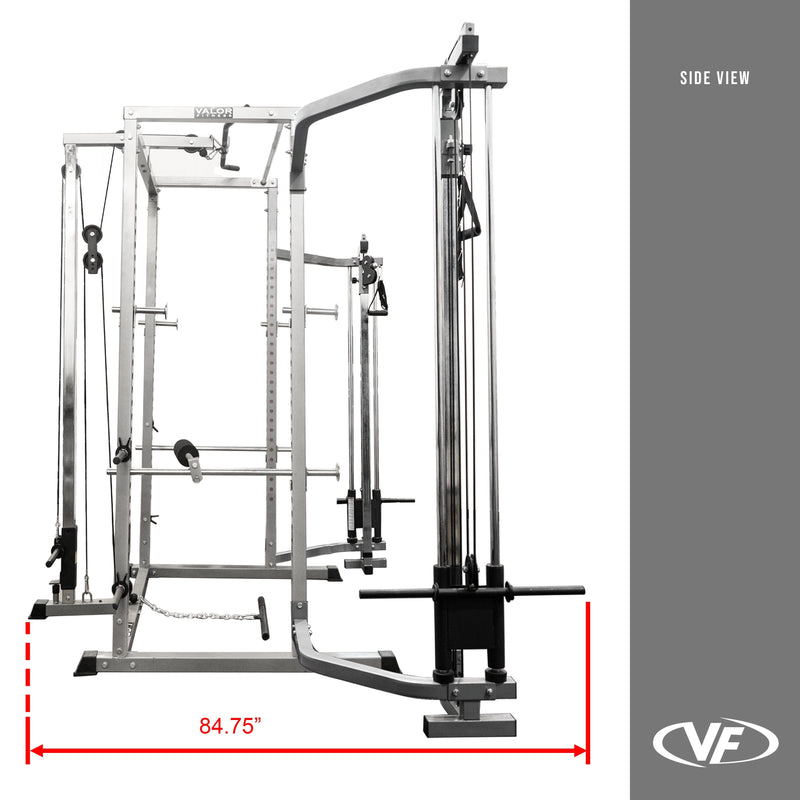 Compact 2x2 Power Rack w/ Lat Pull Station