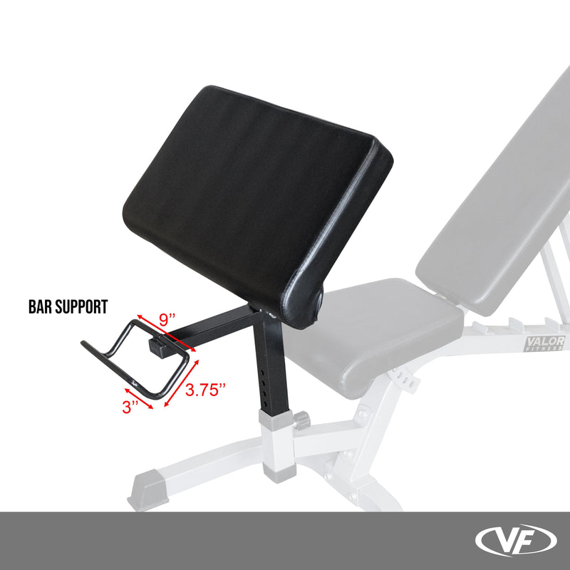 Preacher Curl Attachment for Weight Benches