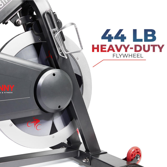 Sunny Health & Fitness Premium Smart Magnetic Belt Drive Indoor Cycling Exercise Bike