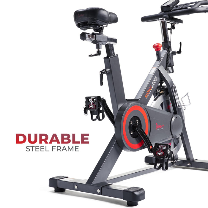 Sunny Health & Fitness Premium Smart Magnetic Belt Drive Indoor Cycling Exercise Bike