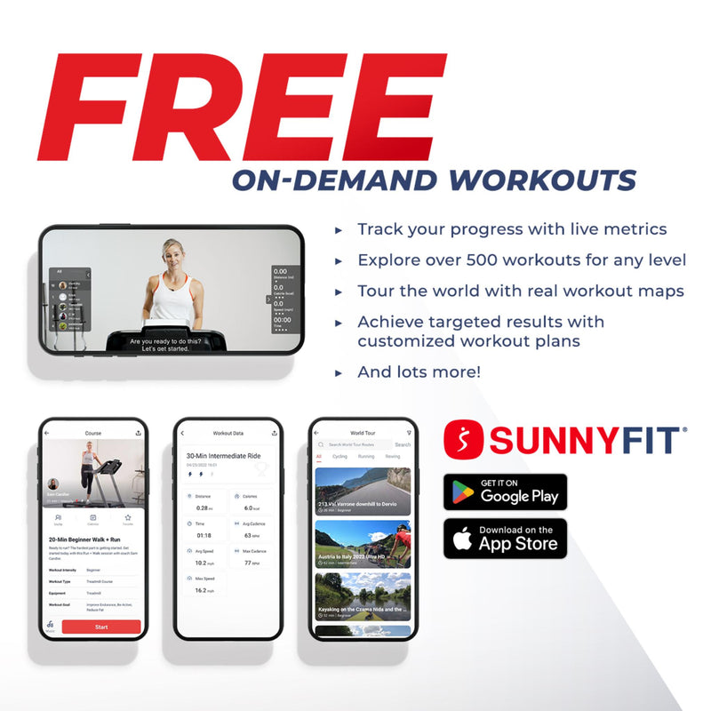 Sunny Health & Fitness Astra Elite Premium Auto Incline Smart Treadmill