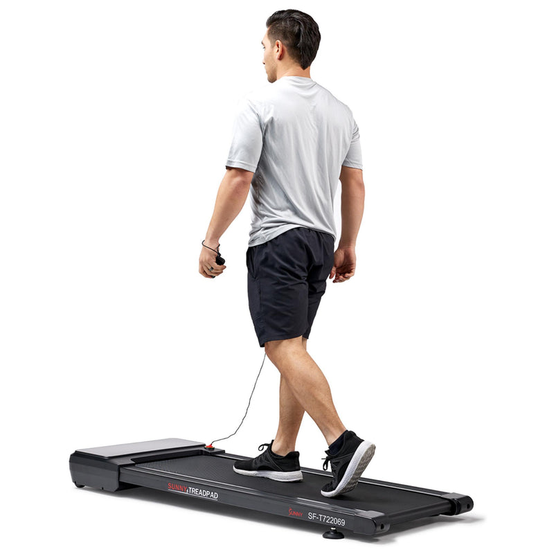 Sunny Health & Fitness Pacer Auto Incline Under Desk Smart TreadPad Walking Treadmill
