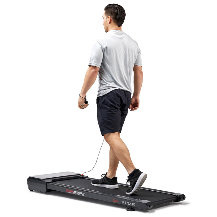 Sunny Health & Fitness Pacer Auto Incline Under Desk Smart TreadPad Walking Treadmill