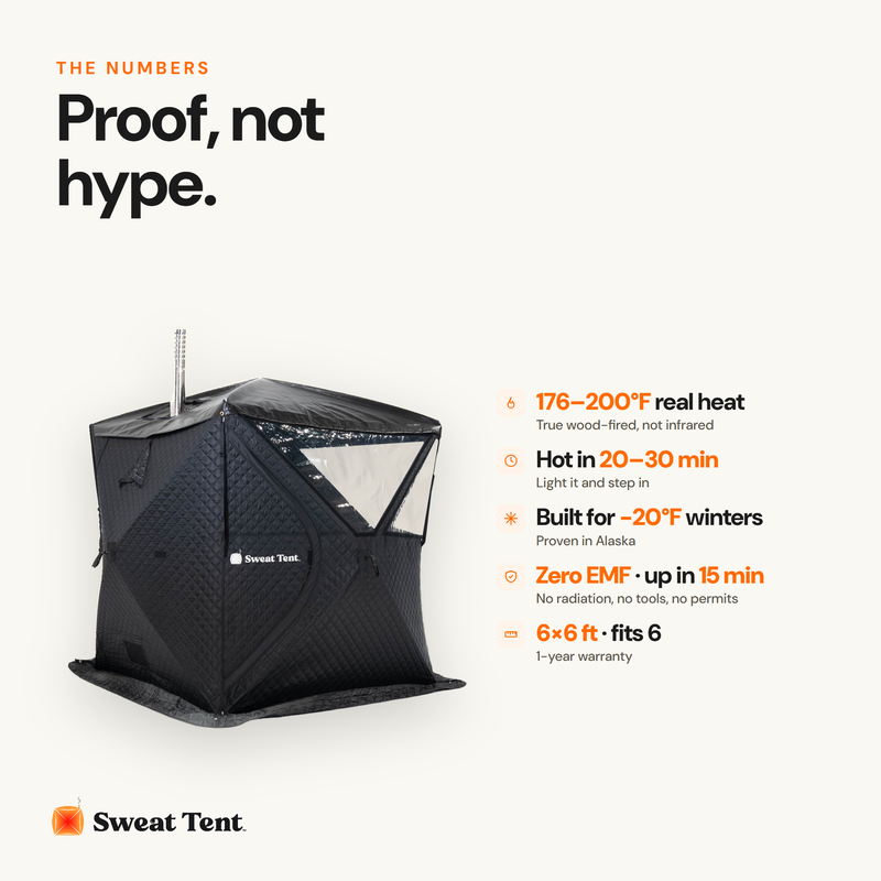 Sweat Tent Portable Outdoor Sauna — L, Black, Pro-Bundle