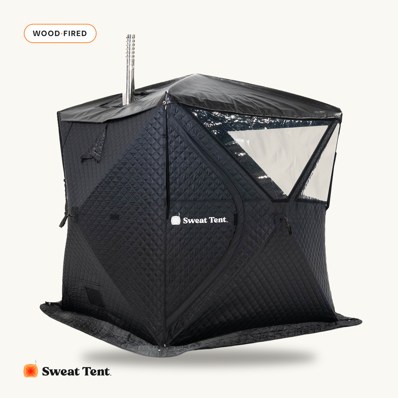 Sweat Tent Portable Outdoor Sauna — L, Black, Pro-Bundle