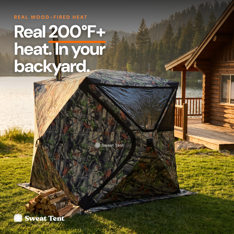 Sweat Tent Portable Outdoor Sauna — L, Camo, Standard