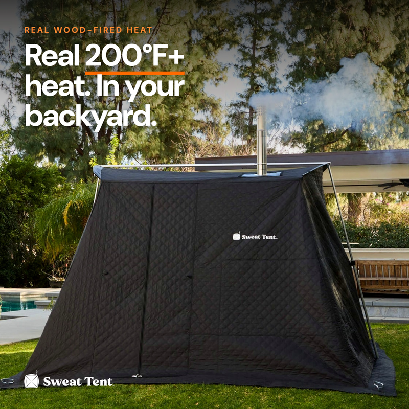 Sweat Tent Portable Outdoor Sauna — XL, Black, Pro-Bundle