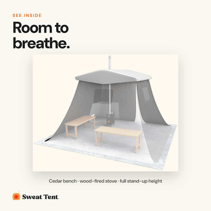 Sweat Tent Portable Outdoor Sauna — XL, Black, Pro-Bundle